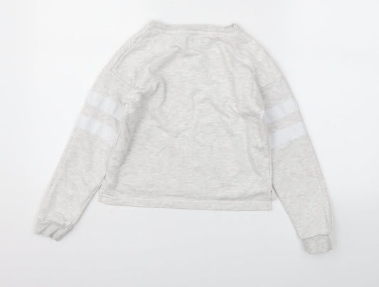 Primark Girls Grey Pullover Hoodie Size 9-10 Years