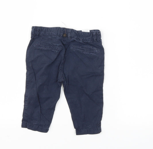 Zara Boys Blue Ikat Cargo Trousers Size 3-6 Months
