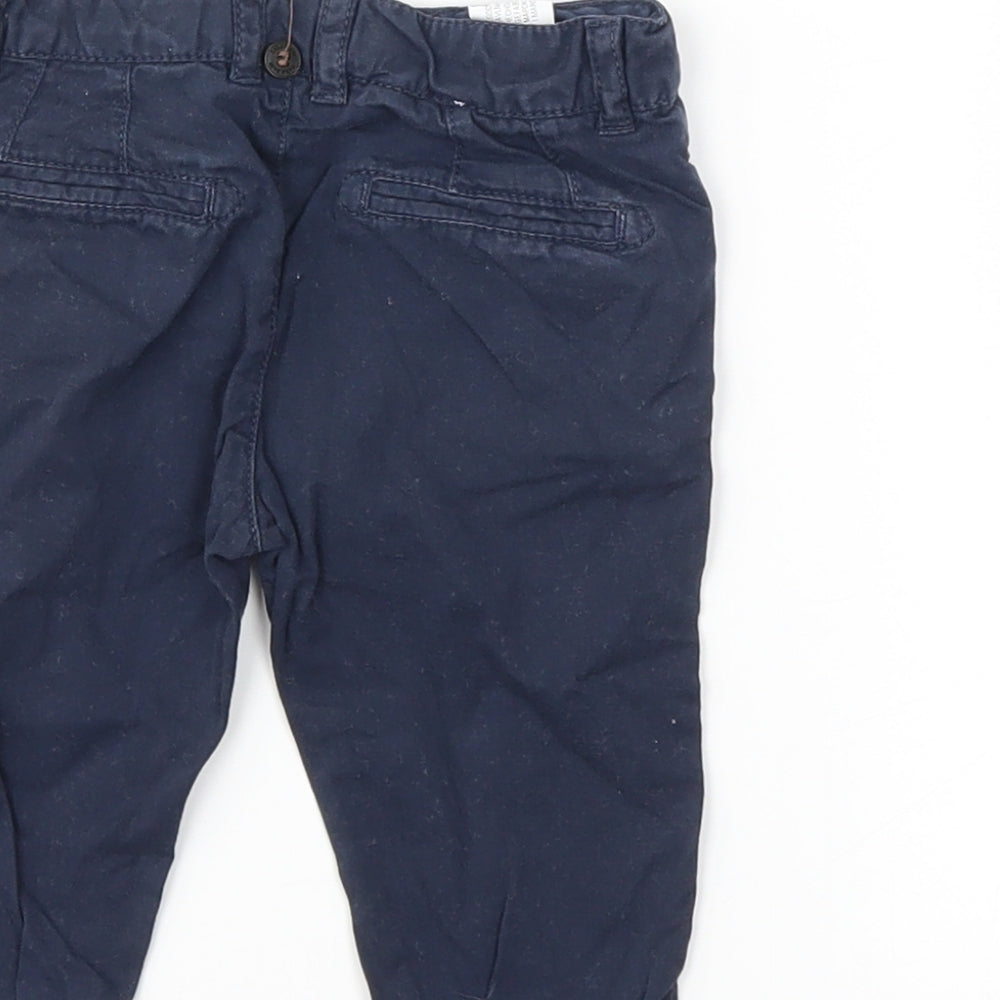 Zara Boys Blue Ikat Cargo Trousers Size 3-6 Months