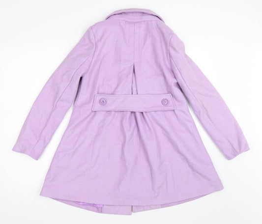 Preworn Womens Purple Pea Coat Coat Size S