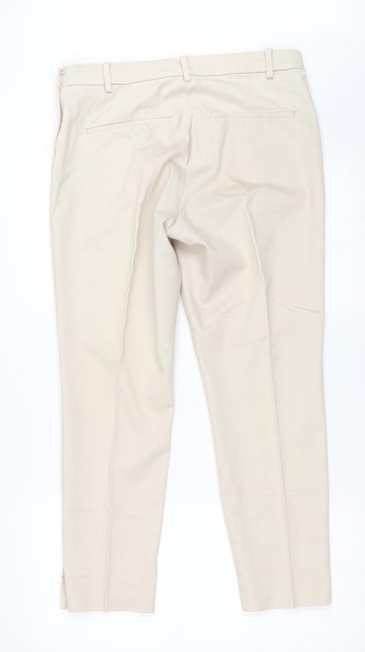 H&M Womens Beige Capri Trousers Size 44 L26.5 in