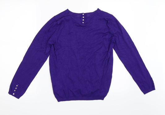 Debenhams Womens Purple Pullover Jumper Size 12
