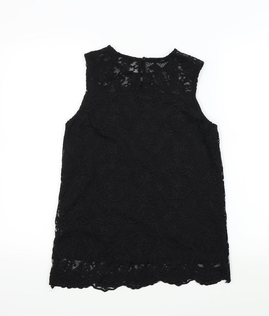 Dorothy Perkins Womens Black Colourblock Basic Blouse Size 8