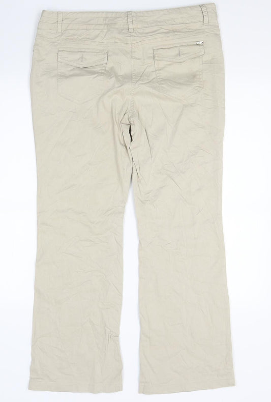 Marks and Spencer Womens Beige Trousers Size 14 L26 in