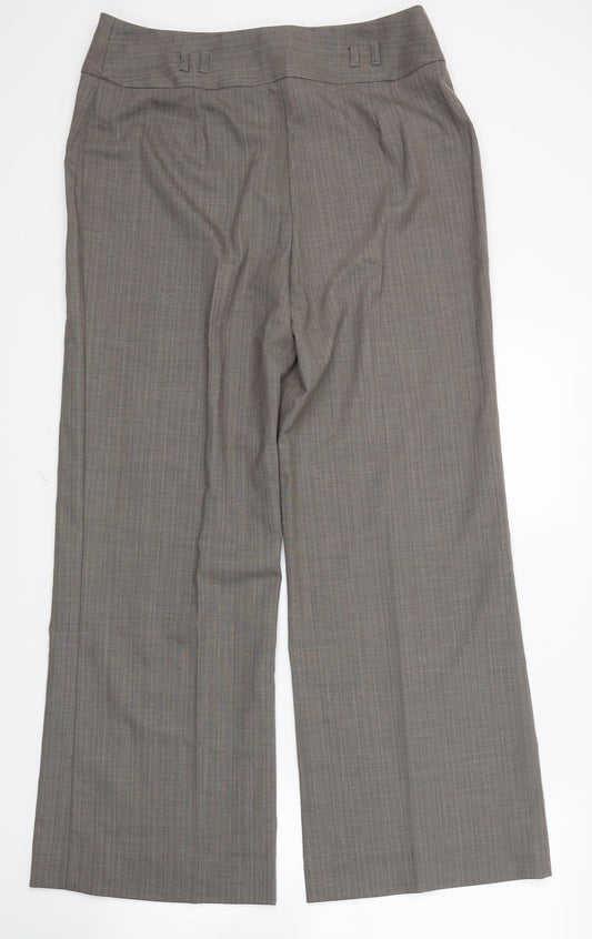 Marks and Spencer Womens Brown Trousers Size 14 L26 in