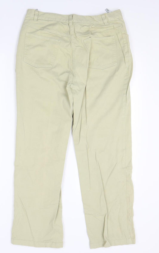 Jumper Womens Green Denim Straight Jeans Size 14 L25 in