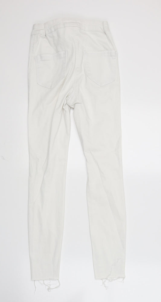 Primark Womens White Denim Skinny Jeans Size 8 L25 in