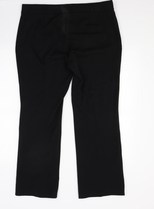 Marks and Spencer Womens Black Trousers Size 14 L25 in