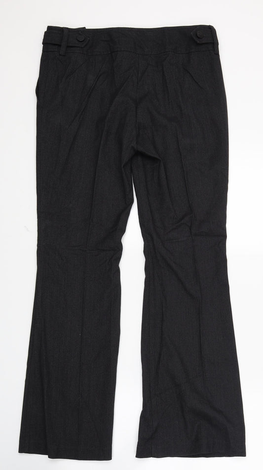 New Look Womens Black Trousers Size 12 L29 in
