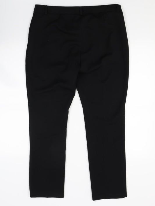Marks and Spencer Womens Black Trousers Size 14 L26 in