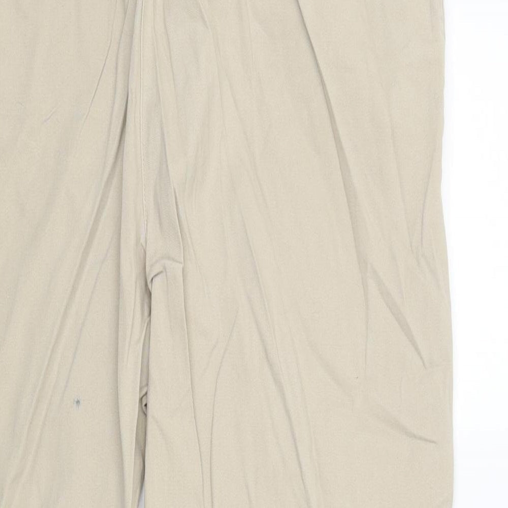 Peacocks Womens Beige Chino Trousers Size 16 L23 in
