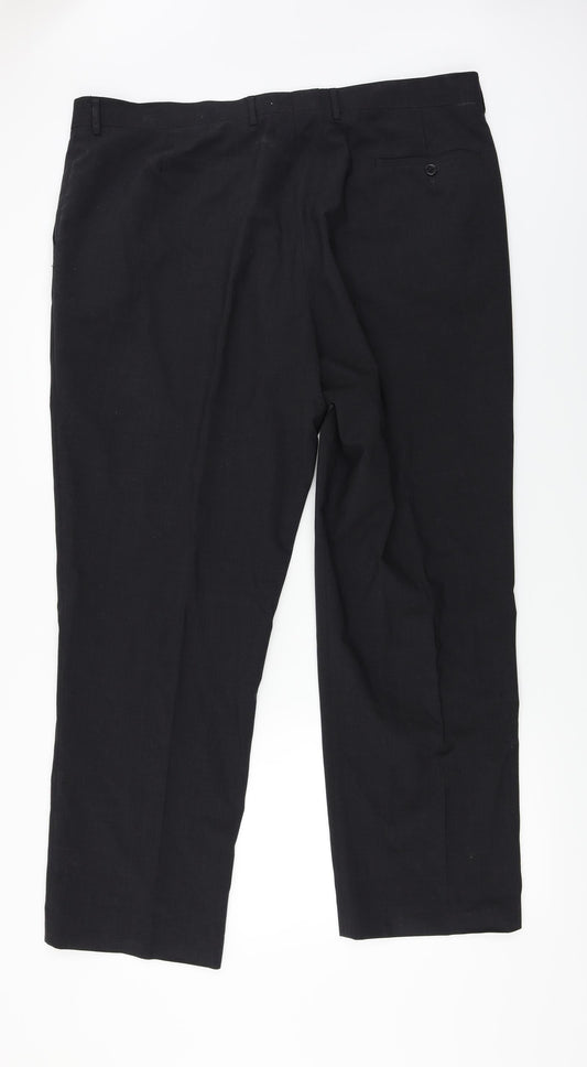 Preworn Mens Black Trousers Size 42 in L28 in