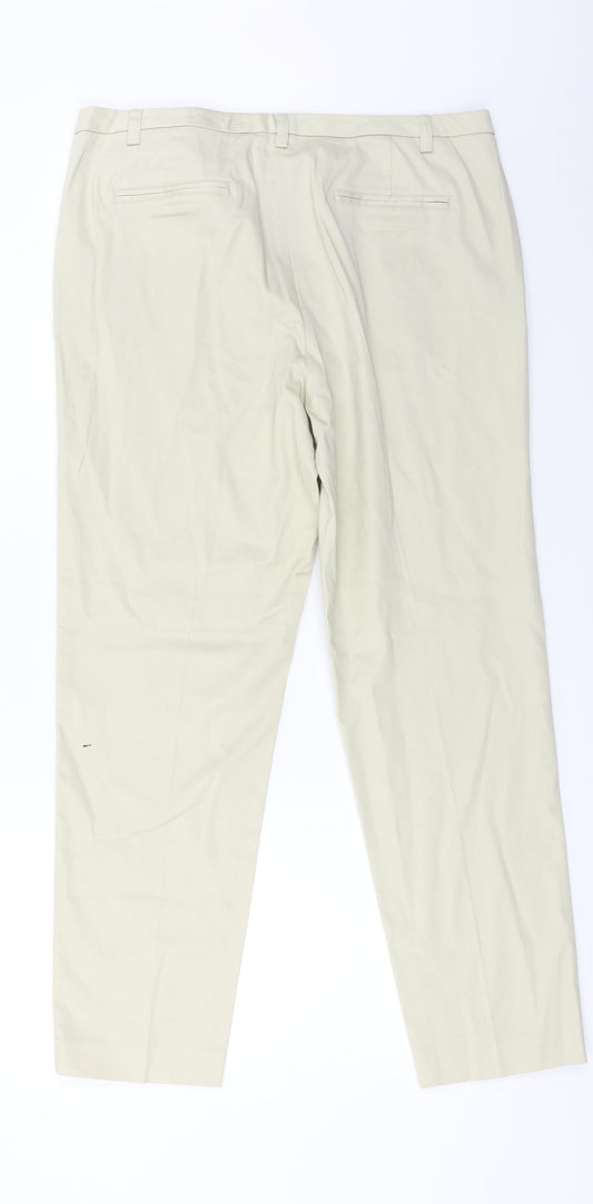 R Edition Womens Beige Trousers Size 16 L25 in