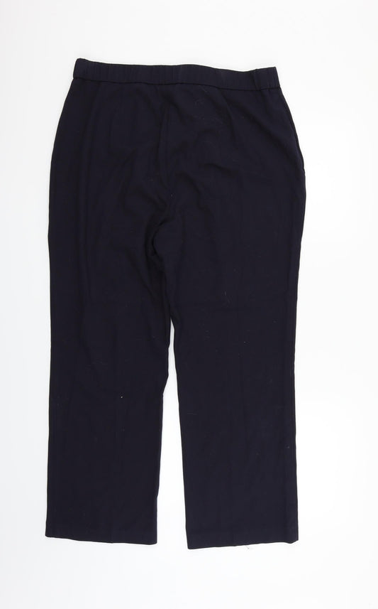 MAGI Womens Blue Trousers Size 18 L26 in