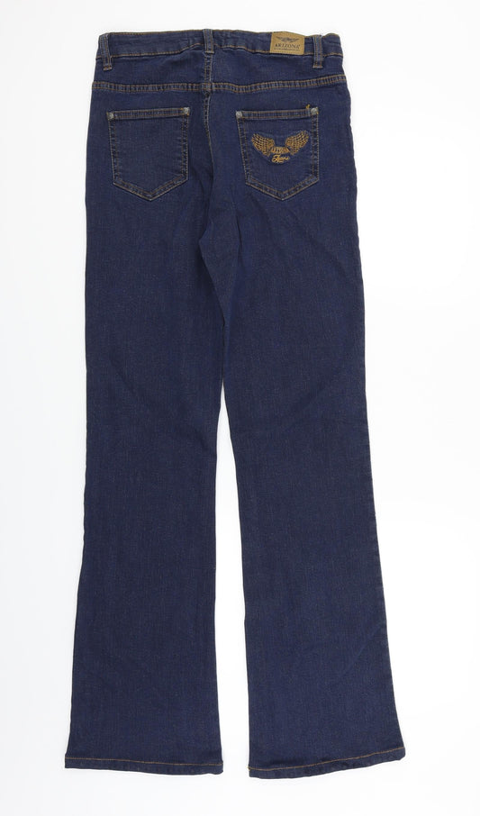 AriZona Womens Blue Trousers Size 10 L35 in