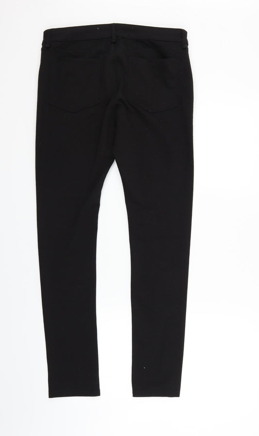 deniem & co Womens Black Trousers Size 14 L28 in