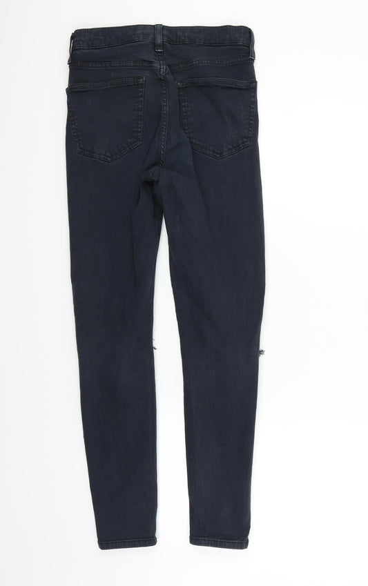 Topshop Womens Black Trousers Size S L26 in