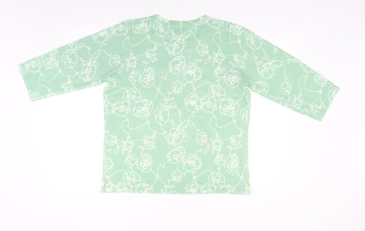 Papaya Womens Green Henley Jumper Size 16