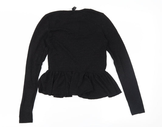 Divided Womens Black Knit Basic Blouse Size XS
