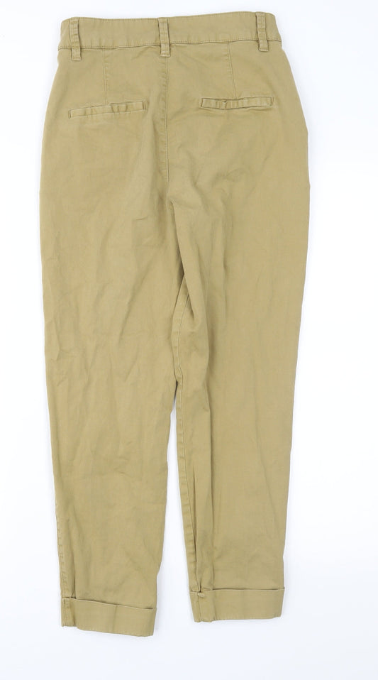Bershka Womens Brown Chino Trousers Size 6 L23 in