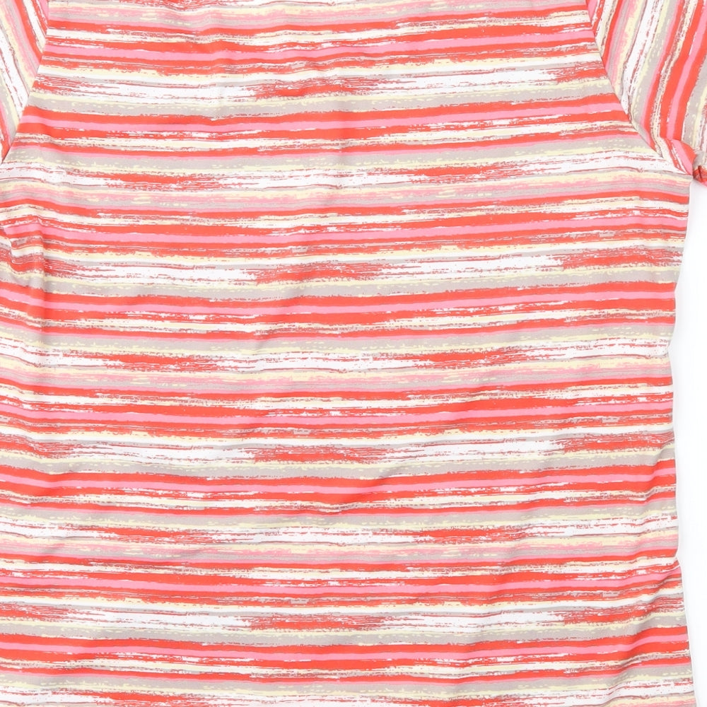 Alexara Womens Pink Geometric Basic Blouse Size 16