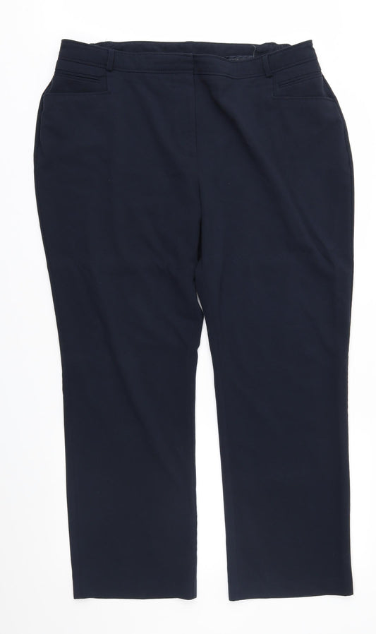 Capsule Womens Blue Trousers Size 20 L29 in