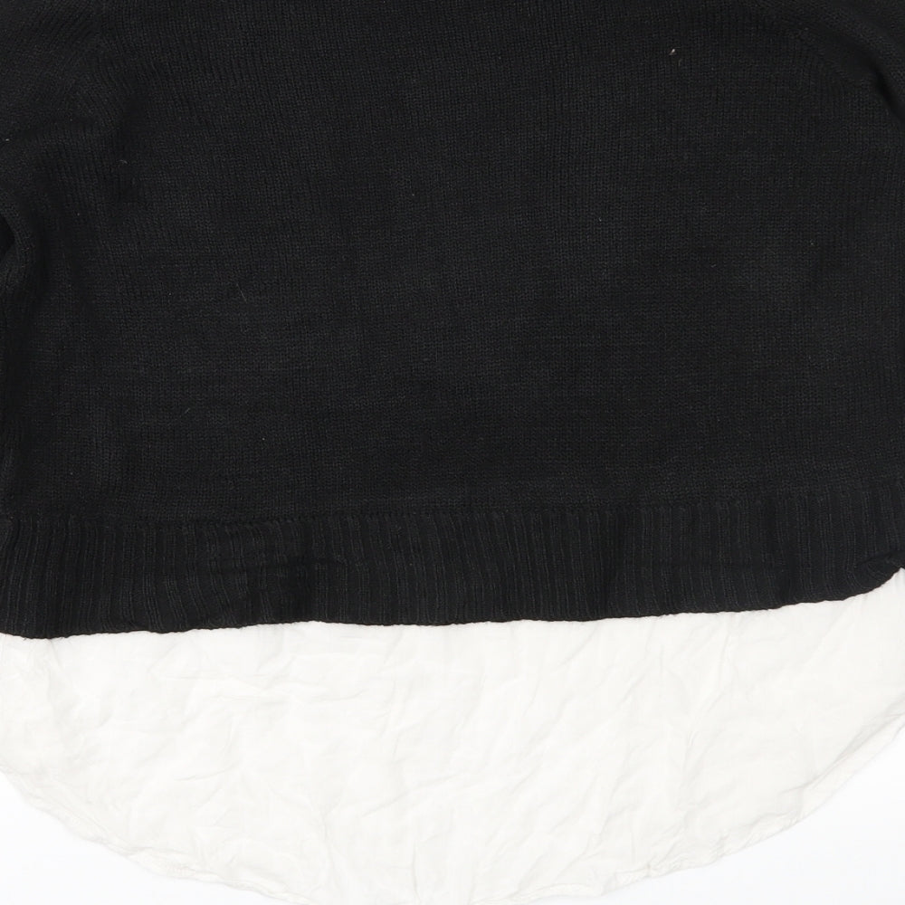 Divided Womens Black Knit Pullover Jumper Size XS