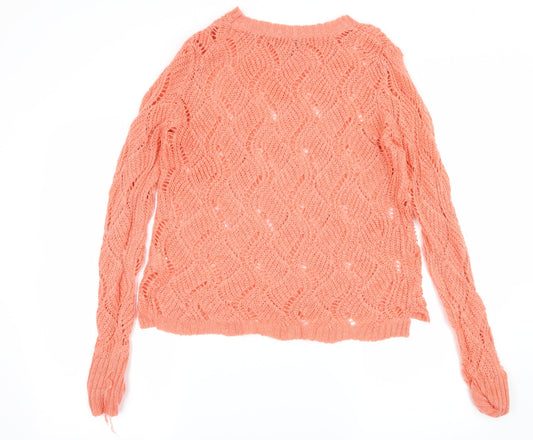 Atmopshere Womens Orange Knit Pullover Jumper Size 12