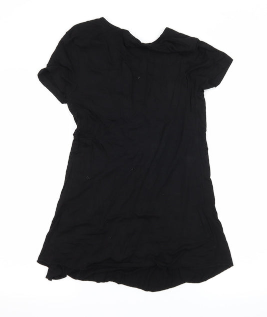 Ramisu Womens Black Jersey Basic T-Shirt Size 12