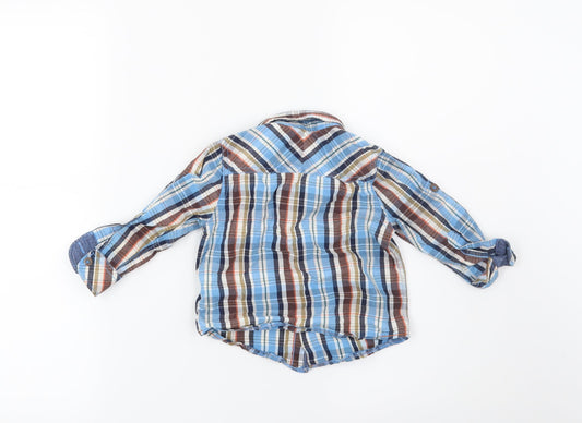 Autograph Boys Blue Check Basic Button-Up Size 12-18 Months