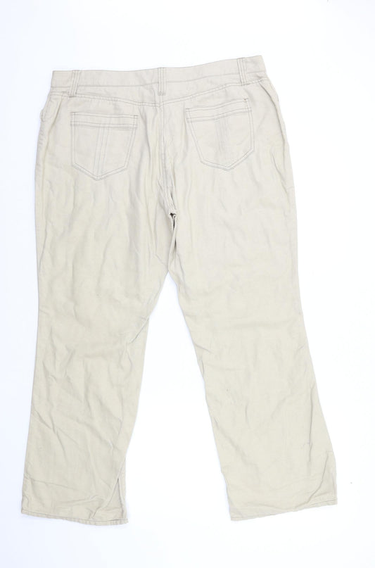 WRAP Womens Beige Trousers Size 38 in L28 in