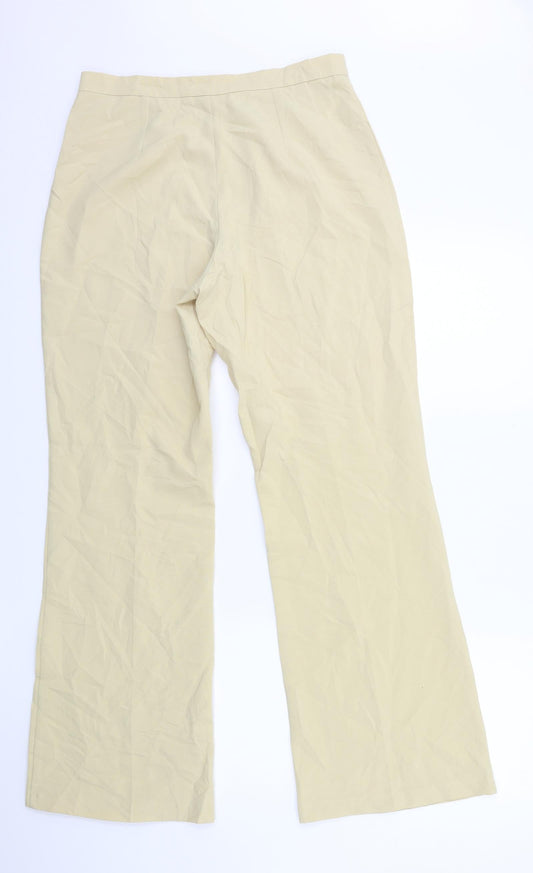 GEBER Womens Beige Trousers Size 14 L30 in