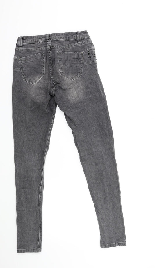 ghiaccio & limone Womens Black Denim Skinny Jeans Size S L28 in