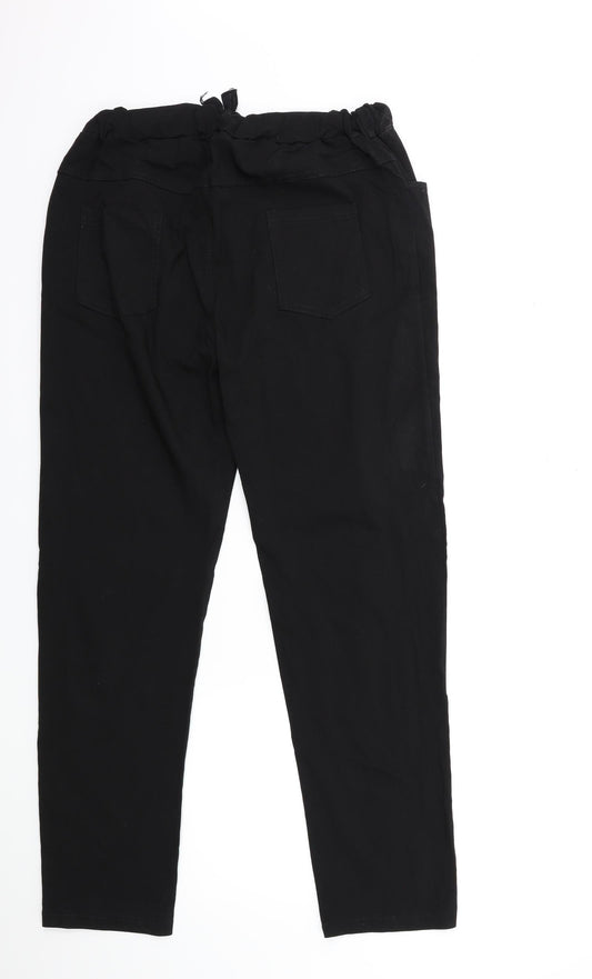 Preworn Womens Black Trousers Size XL L29 in