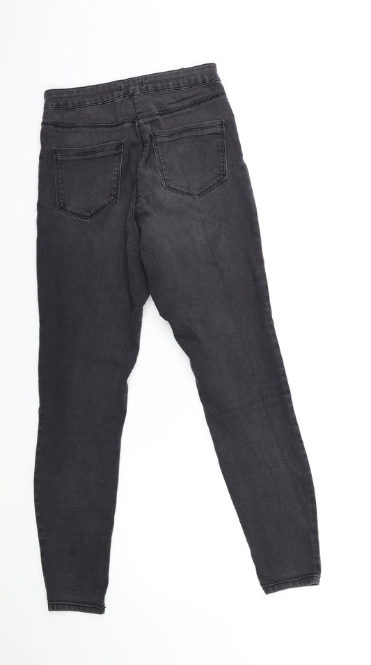 Papaya Womens Grey Denim Skinny Jeans Size 10 L26.5 in