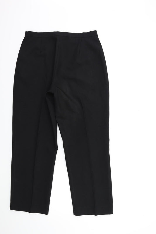 Sarah Hamilton Womens Black Trousers Size 12 L26 in