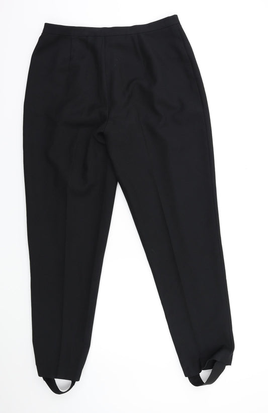 Marks and Spencer Womens Black Trousers Size 16 L28 in
