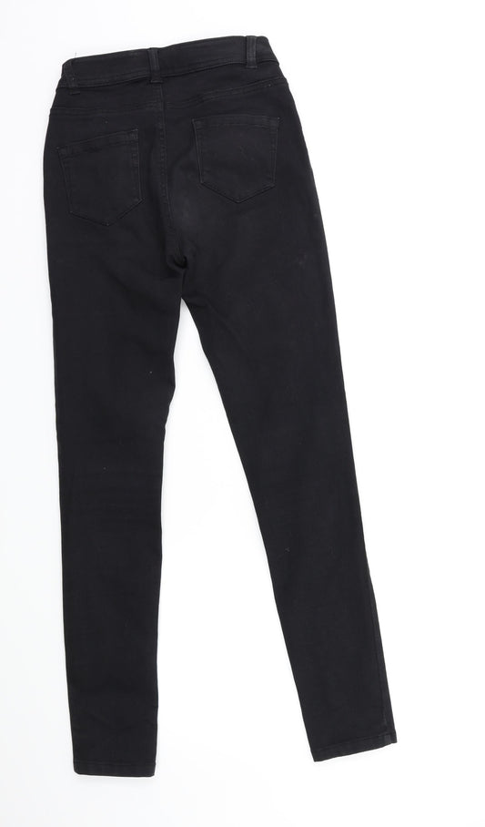 Peacocks Womens Black Denim Skinny Jeans Size 8 L28 in