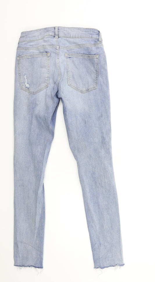 H&M Womens Blue Denim Skinny Jeans Size 10 L28 in