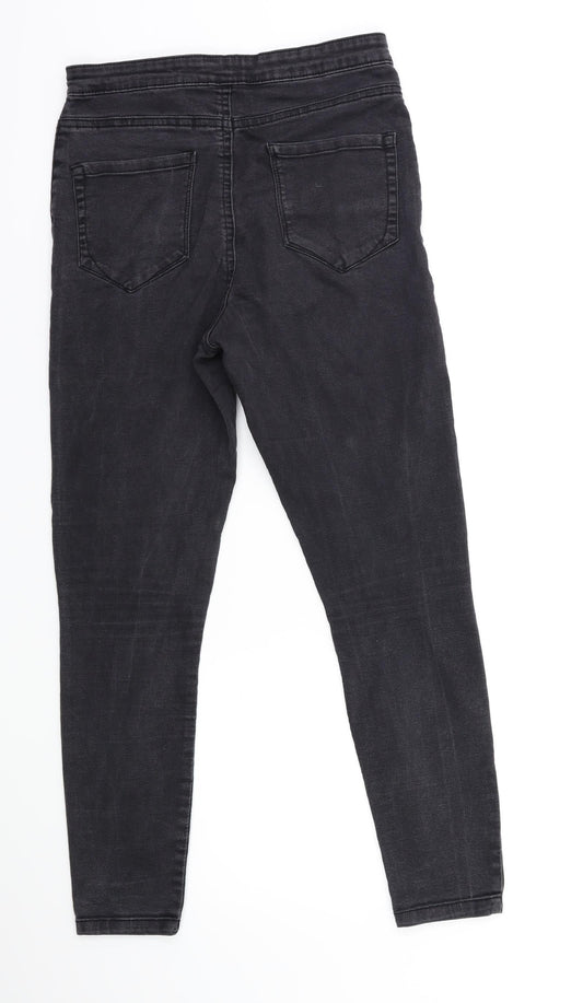 Denim & Co. Womens Black Denim Skinny Jeans Size 12 L27 in