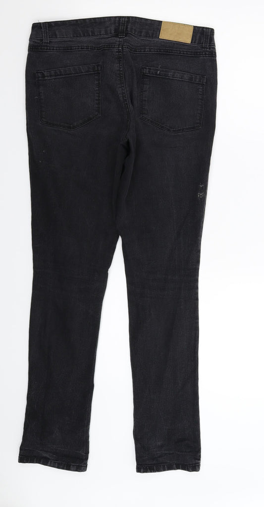 Dorothy Perkins Womens Black Denim Skinny Jeans Size 10 L30 in