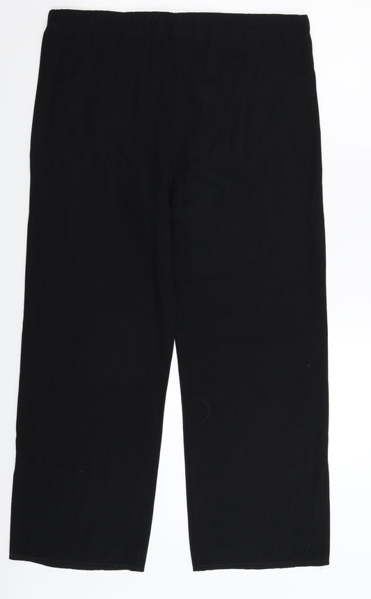 AS Design Womens Black Trousers Size 12 L25 in