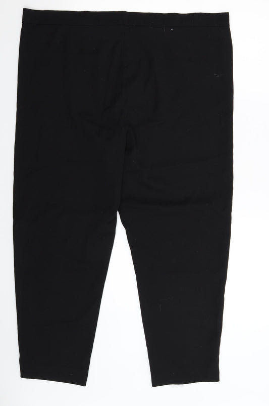 Preworn Womens Black Trousers Size 40 in L25 in