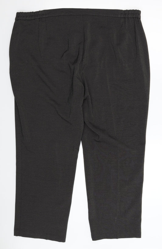 Marks and Spencer Womens Black Trousers Size 20 L28 in