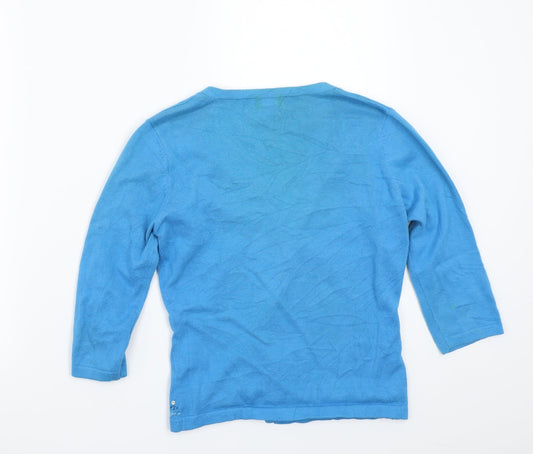 Bay Womens Blue Pullover Jumper Size 10
