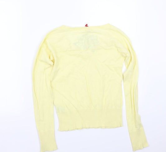 H&M< Womens Yellow Pullover Jumper Size 36