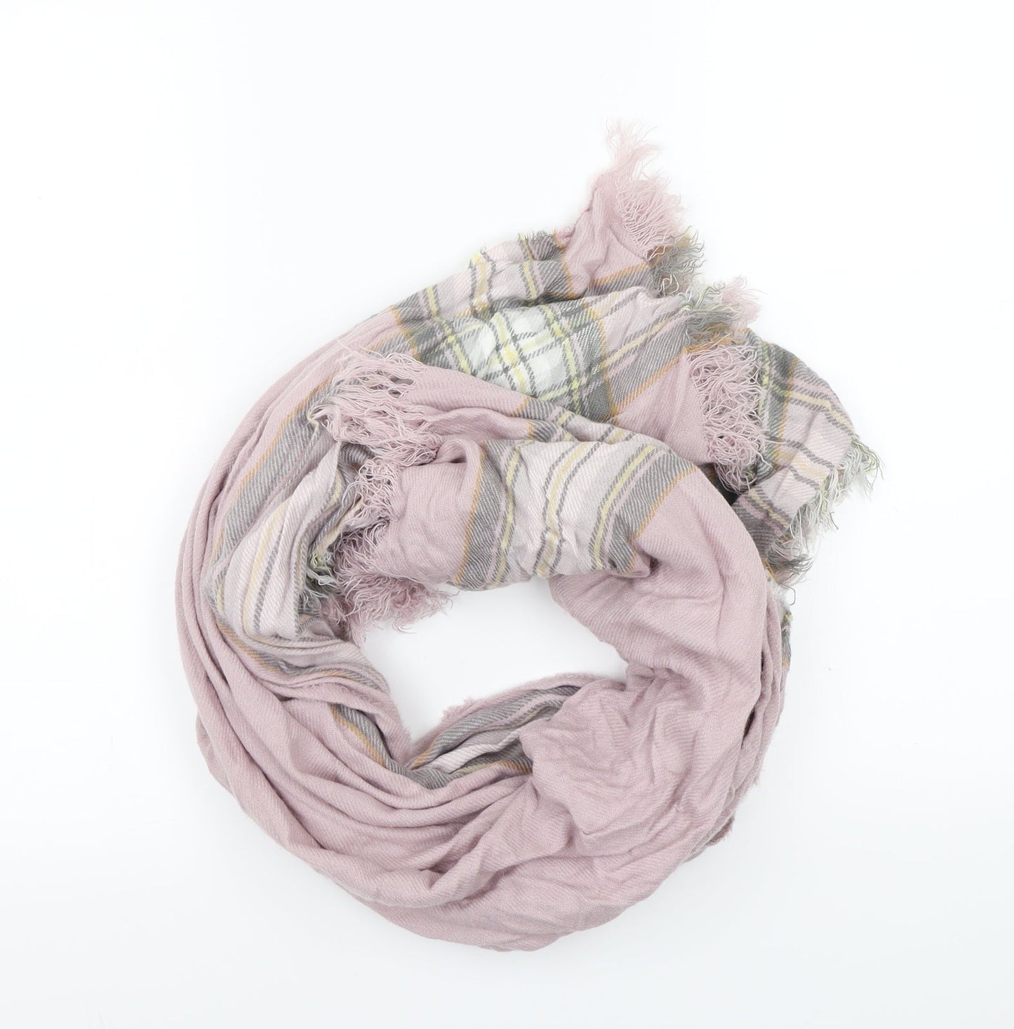 Preworn Womens Pink Check Scarf