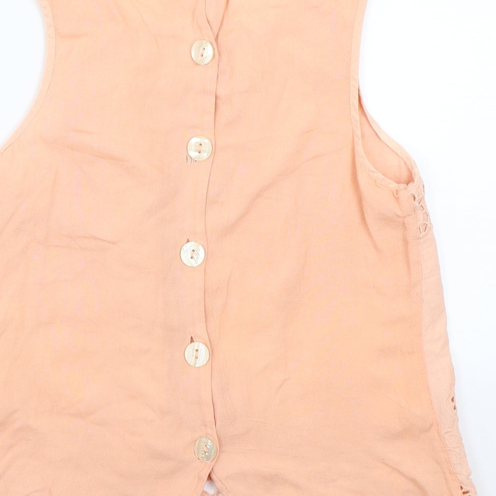 River Island Womens Orange Basic T-Shirt Size 6