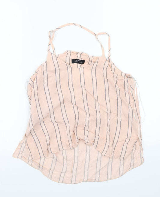 newlook Womens Pink Striped Basic Blouse Size 10