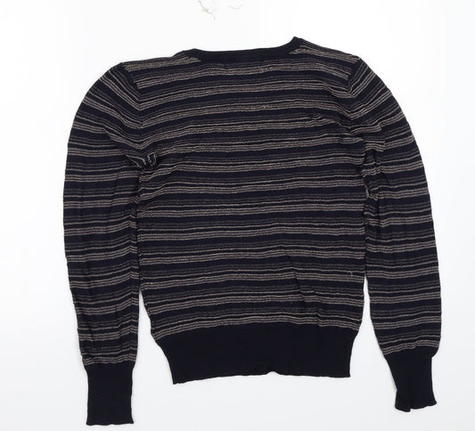 NEXT Womens Blue Striped Pullover Jumper Size 8